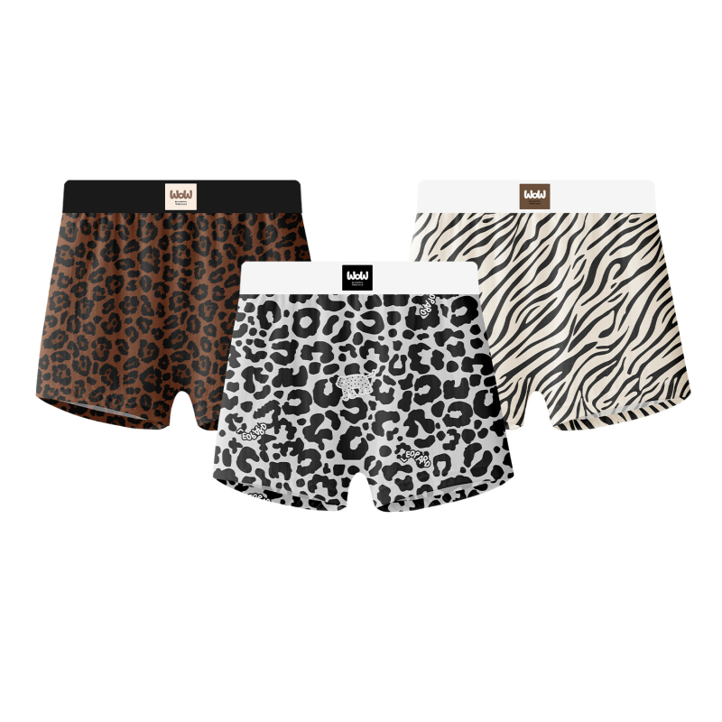 Dječje pamucne gaćice s leopard uzorkom, udoban slobodan kroj, 100% pamuk, za djecu 3–8 godina