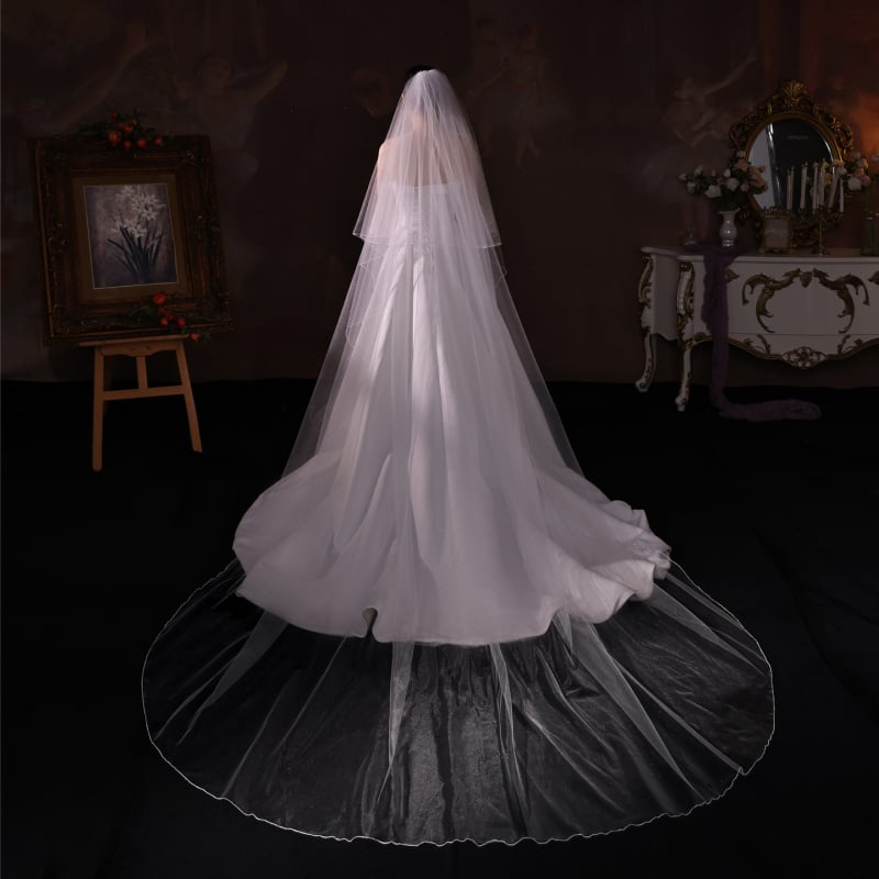 Vjenčani veo – Najlon, Jednostavan ženski stil, Dvoslojni dizajn, Mogućnost prilagodbe