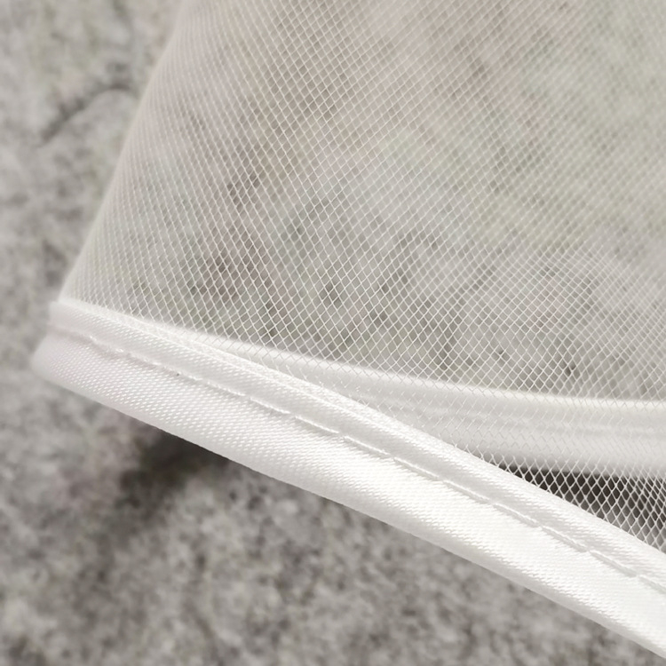 Dvostruki sloj mrežastog veo sa satenskim rubom, jednostavan ženski vjenčani dodatak za fotografiranje