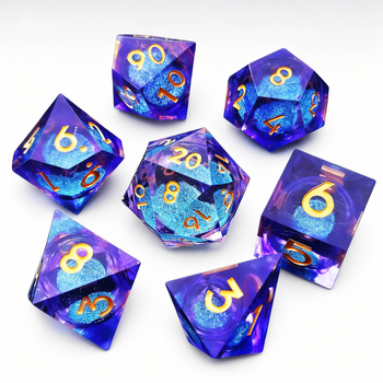 Gyanta kockák, Fillet stílus, 20 oldalú, 38 g, testreszabás elérhető