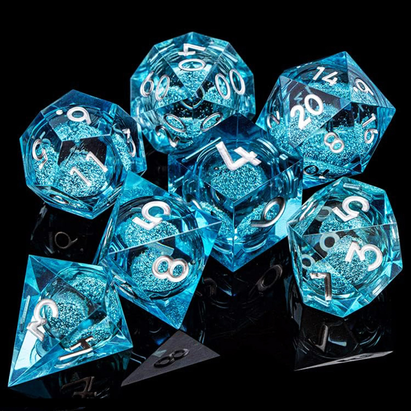 Gyanta kockák, Fillet stílus, 20 oldalú, 38 g, testreszabás elérhető