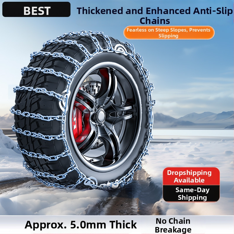 Univerzalna željezna lančana mreža za pneumatike | Za motocikle, automobile, SUV, MPV i kamione | Materijal: legura | Model: All-inclusive iron chain | Težina: 4–6,5 kg | Obrada i prilagođavanje: Da