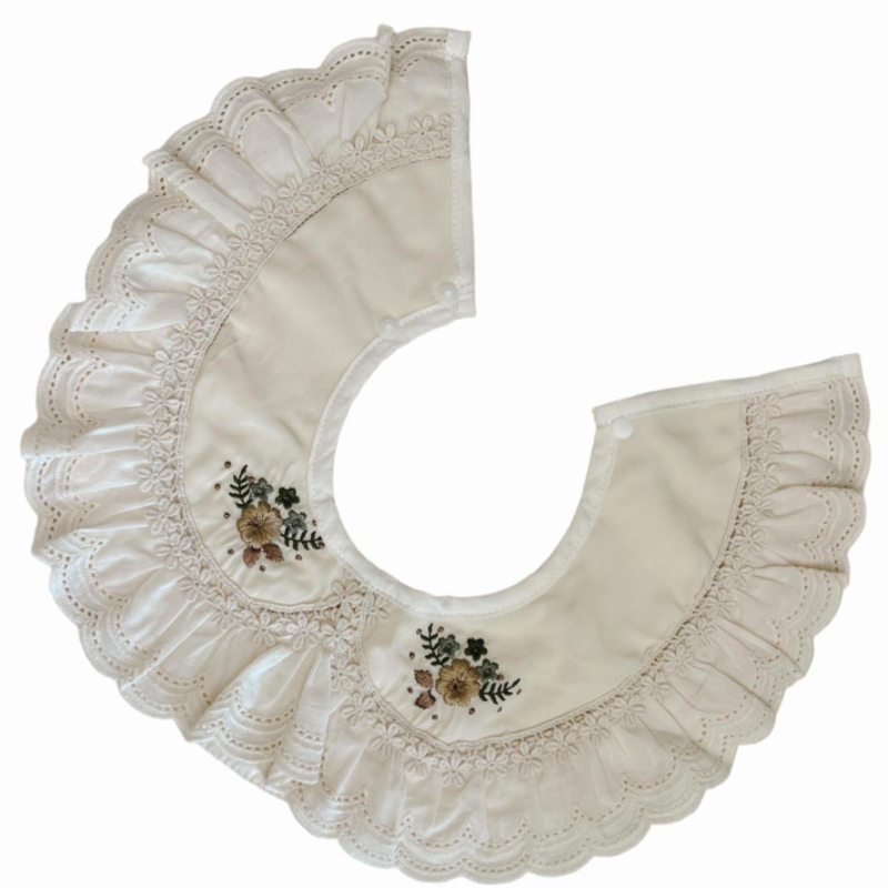 Dječji dekorativni lažni ovratnik s cvjetnim uzorkom i mrežastom tkaninom, podstava od pamuka, podesiv