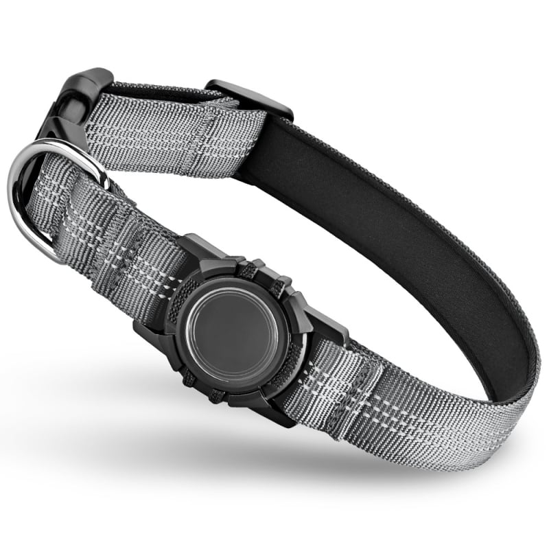 Колие за домашни любимци с Airtag защитен капак и локатор, отразителни ленти, водоустойчиво, универсално пасващо