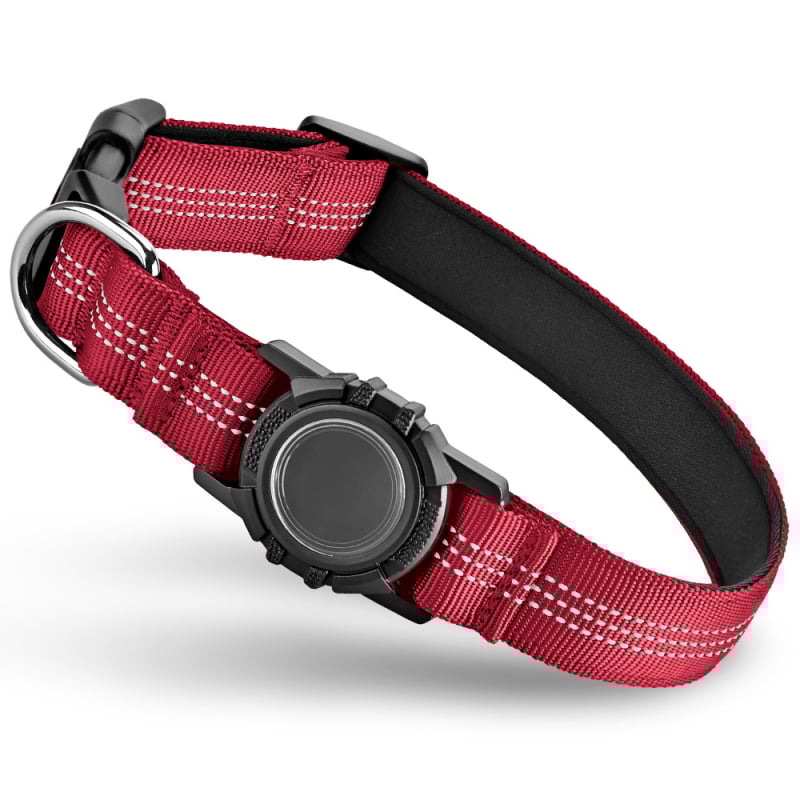 Колие за домашни любимци с Airtag защитен капак и локатор, отразителни ленти, водоустойчиво, универсално пасващо