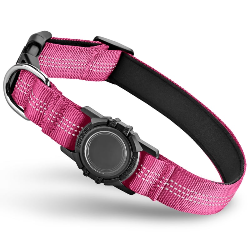 Колие за домашни любимци с Airtag защитен капак и локатор, отразителни ленти, водоустойчиво, универсално пасващо