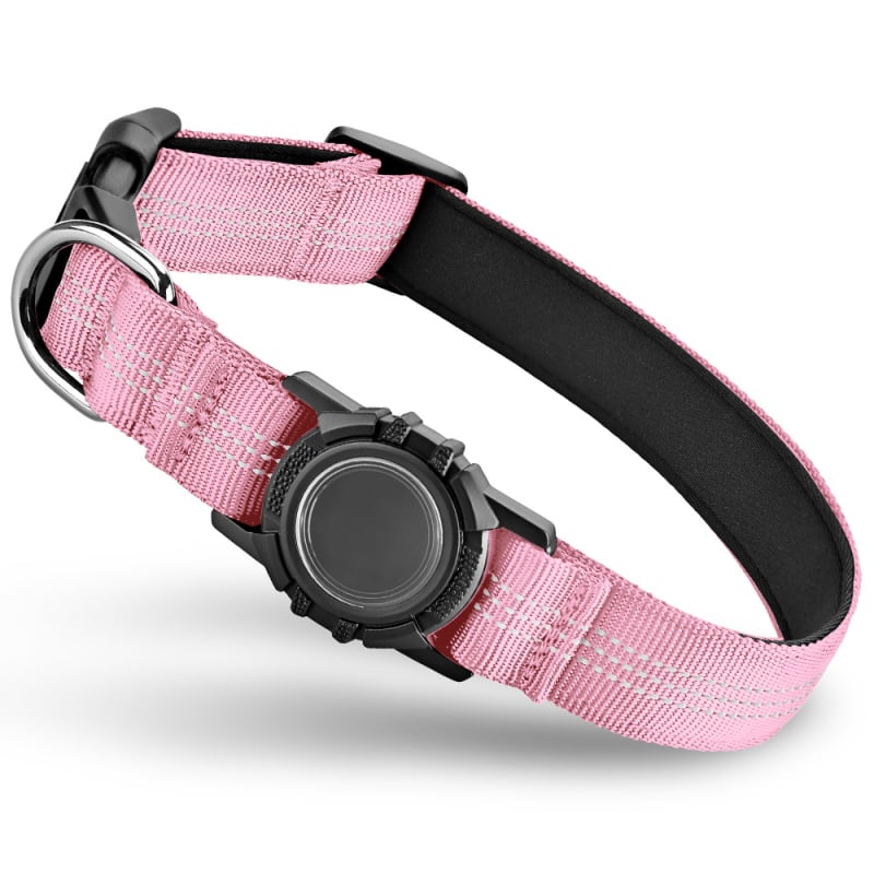 Колие за домашни любимци с Airtag защитен капак и локатор, отразителни ленти, водоустойчиво, универсално пасващо