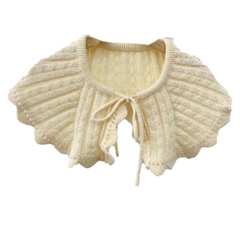 Șal tricotat din lână pentru primăvară, vară și toamnă — accesoriu decorativ, cu dungi, purtat peste cămașă