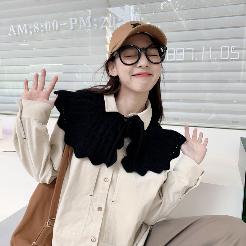 Șal tricotat din lână pentru primăvară, vară și toamnă — accesoriu decorativ, cu dungi, purtat peste cămașă