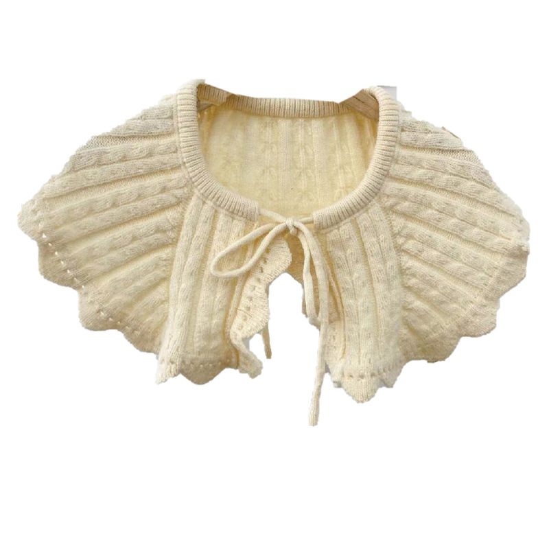 Șal tricotat din lână pentru primăvară, vară și toamnă — accesoriu decorativ, cu dungi, purtat peste cămașă