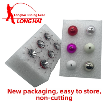 Кука с оловна глава, светеща неръждаема стомана, без шип, мека кука за октопод, калмар и сепия