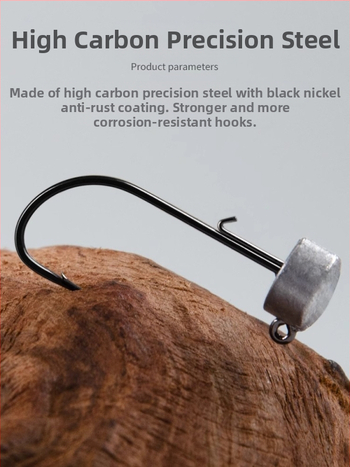 BKK Ned Hook 9076-NP Lead Head Hook (с бодило или без бодило) за примамки и бас риболов