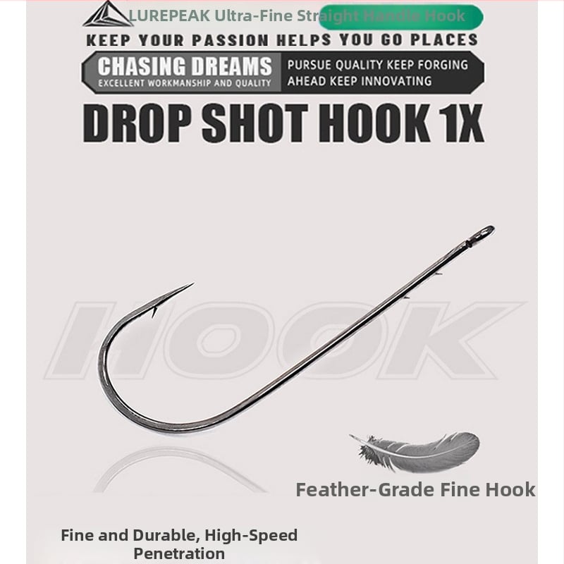 SEELUCKER Риболовна кука с права дръжка №1, безоловна, за океански скалист риболов; кутия 10 000 бр.