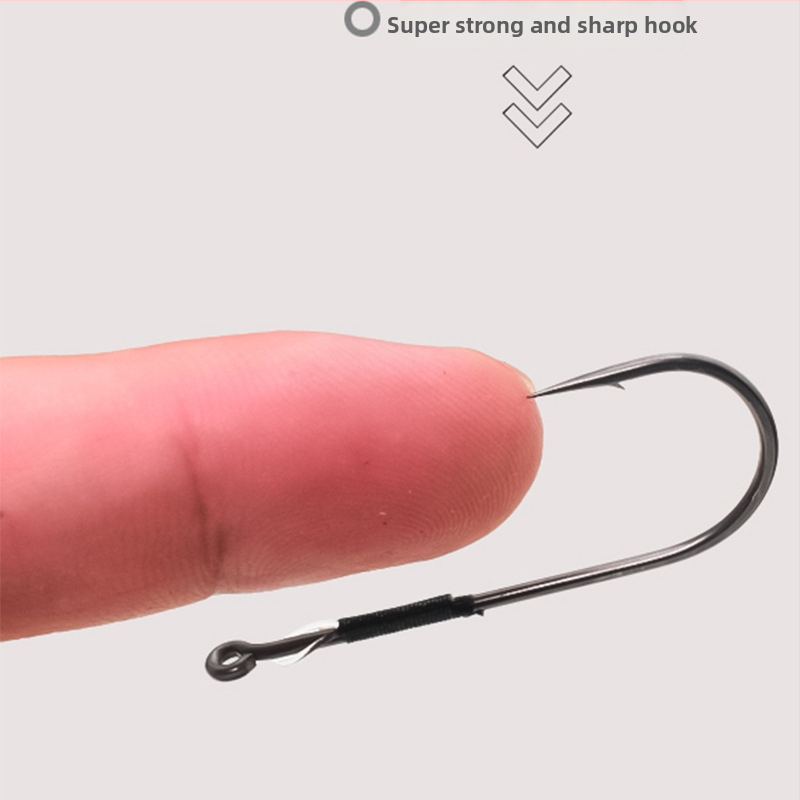 SEELUCKER Риболовна кука с права дръжка №1, безоловна, за океански скалист риболов; кутия 10 000 бр.