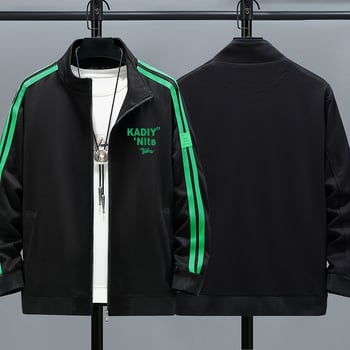 Jakna u korejskom stilu, ležernog kroja, stojeći ovratnik, zatvarač (za proljeće i jesen)