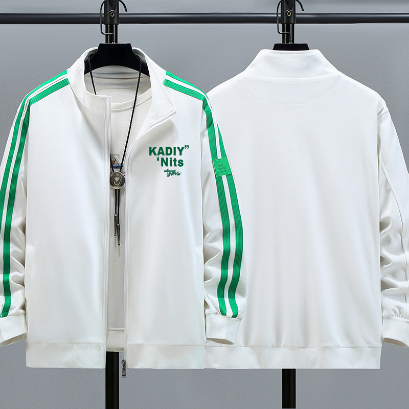 Jakna u korejskom stilu, ležernog kroja, stojeći ovratnik, zatvarač (za proljeće i jesen)