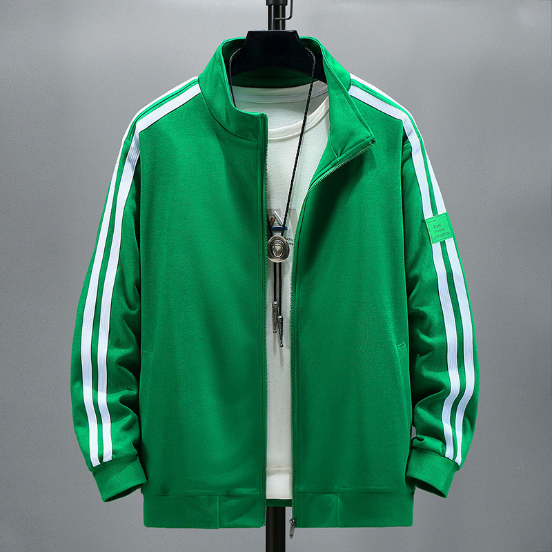 Jakna u korejskom stilu, ležernog kroja, stojeći ovratnik, zatvarač (za proljeće i jesen)