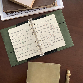 Тетрадка с променливи листове, празни вътрешни страници, страници от хартия, преносима