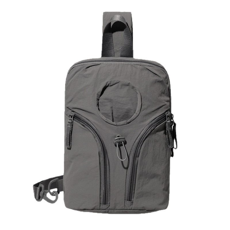 Унисекс спортна чанта през кръст от найлон, дишаща и водоустойчива, голям капацитет за открити спортове (Найлон; дишаща; водоустойчива; унисекс; за открити спортове)