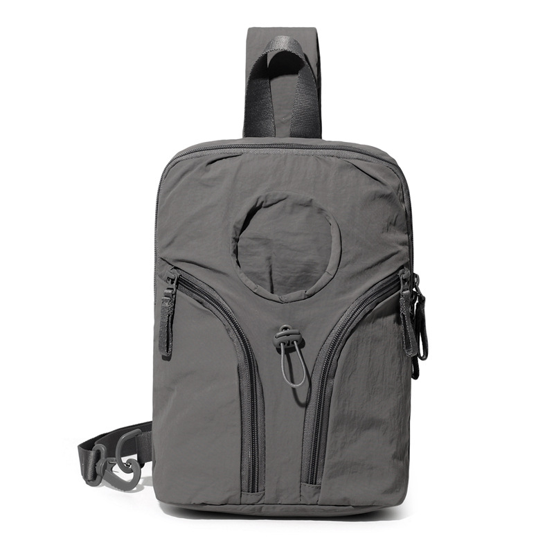 Унисекс спортна чанта през кръст от найлон, дишаща и водоустойчива, голям капацитет за открити спортове (Найлон; дишаща; водоустойчива; унисекс; за открити спортове)