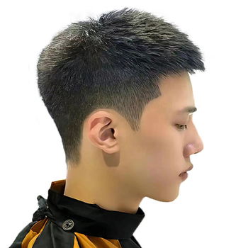 Ανδρικό hairpiece, ίσια τρίχα, πραγματική ανθρώπινη τρίχα, βαφή και περμανάντ επιτρέπονται, μηχανισμός κατασκευής