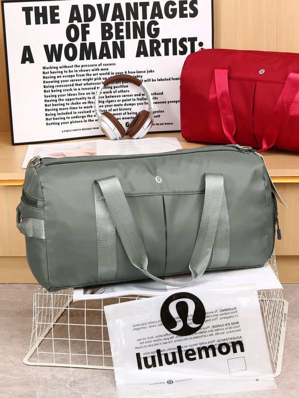 Lulu torba za fitness s odjeljkom za suho/vlažno, zaseban pretinac za tenisice, unisex, organizator za jogu i putovanja, 20-35L, Oxford tkanina, podstava poliester