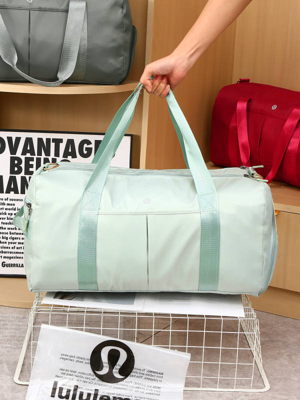 Lulu torba za fitness s odjeljkom za suho/vlažno, zaseban pretinac za tenisice, unisex, organizator za jogu i putovanja, 20-35L, Oxford tkanina, podstava poliester