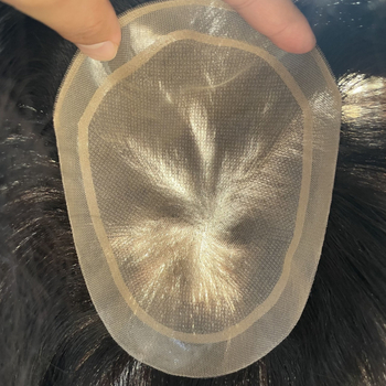 Muška perika od ljudskih vlasi, ručno tkana, ravna — Beikexi NSDZ01 (Straight, Hand-Woven, Human Hair, Perm/Dye Ready)