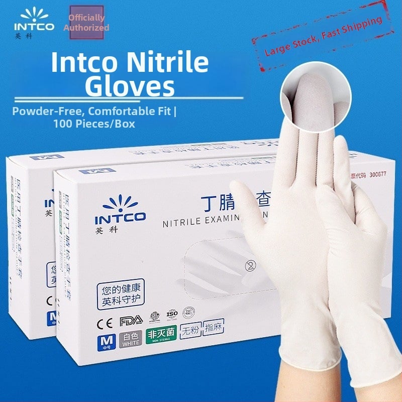 Mănuși nitril, de unică folosință, îngroșate, fără praf, de calitate alimentară