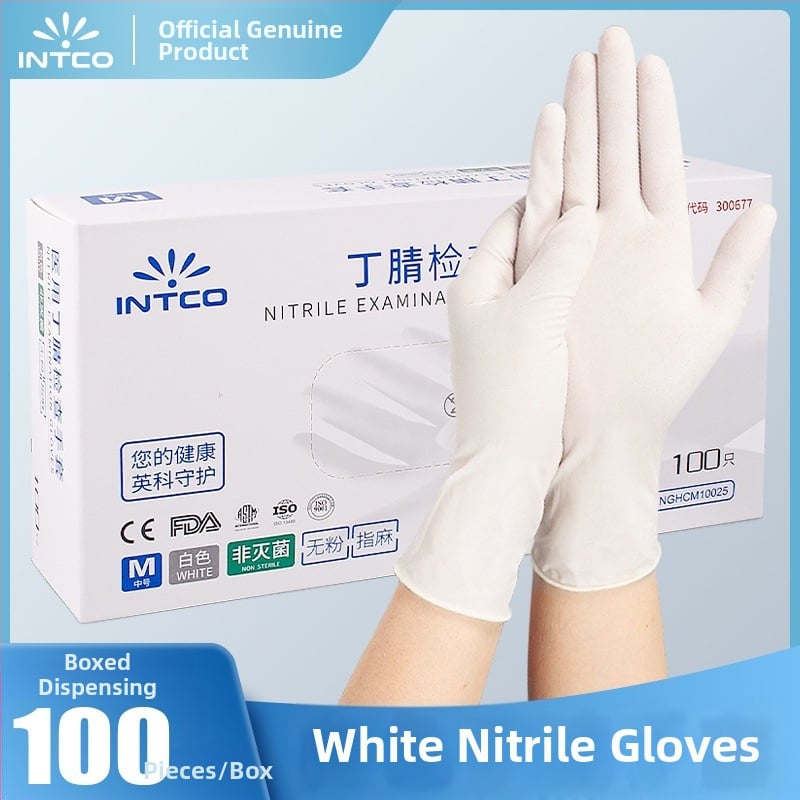 Mănuși nitril, de unică folosință, îngroșate, fără praf, de calitate alimentară