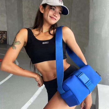 Спортна чанта през рамо от найлон, водоустойчива, унисекс, за спортове на открито, градски минималистичен стил, едноцветен модел