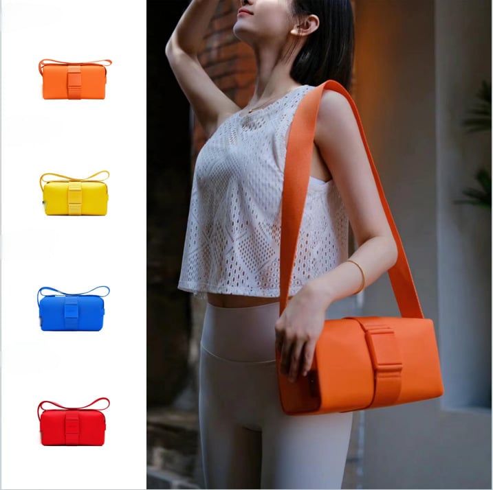 Спортна чанта през рамо от найлон, водоустойчива, унисекс, за спортове на открито, градски минималистичен стил, едноцветен модел