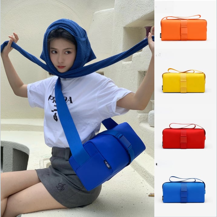 Спортна чанта през рамо от найлон, водоустойчива, унисекс, за спортове на открито, градски минималистичен стил, едноцветен модел