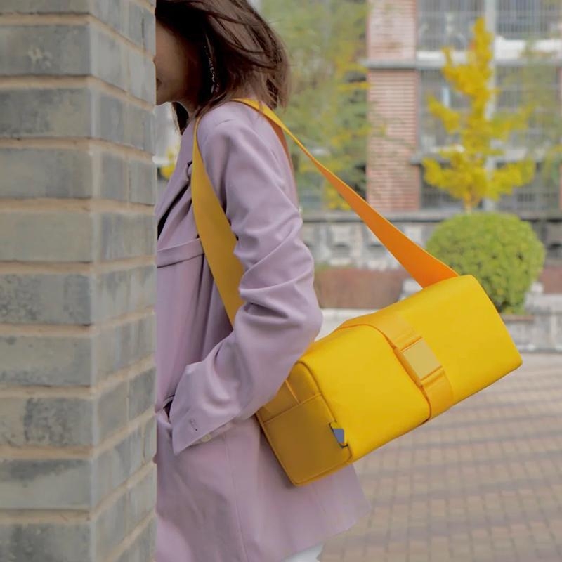 Спортна чанта през рамо от найлон, водоустойчива, унисекс, за спортове на открито, градски минималистичен стил, едноцветен модел