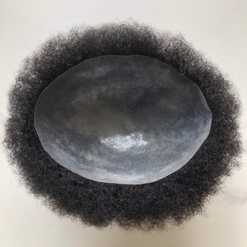 Férfi paróka Yinweizi, valódi emberi haj, kézzel kötött kivitel, Poly Skin PU anyag