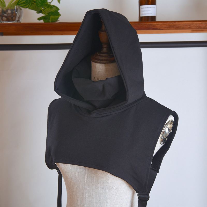 Unisex pamučni hoodie s lažnim ovratnikom i kapuljom – jesen/zima