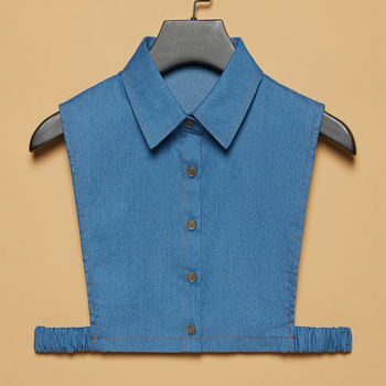Odvojni džinsasti ovratnik za košulju, moderni minimalistički stil, denim tekstura, izdanje 2025.