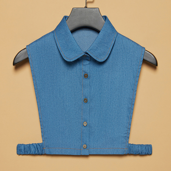 Odvojni džinsasti ovratnik za košulju, moderni minimalistički stil, denim tekstura, izdanje 2025.