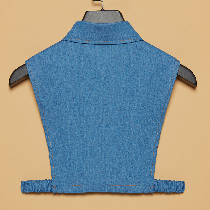 Odvojni džinsasti ovratnik za košulju, moderni minimalistički stil, denim tekstura, izdanje 2025.
