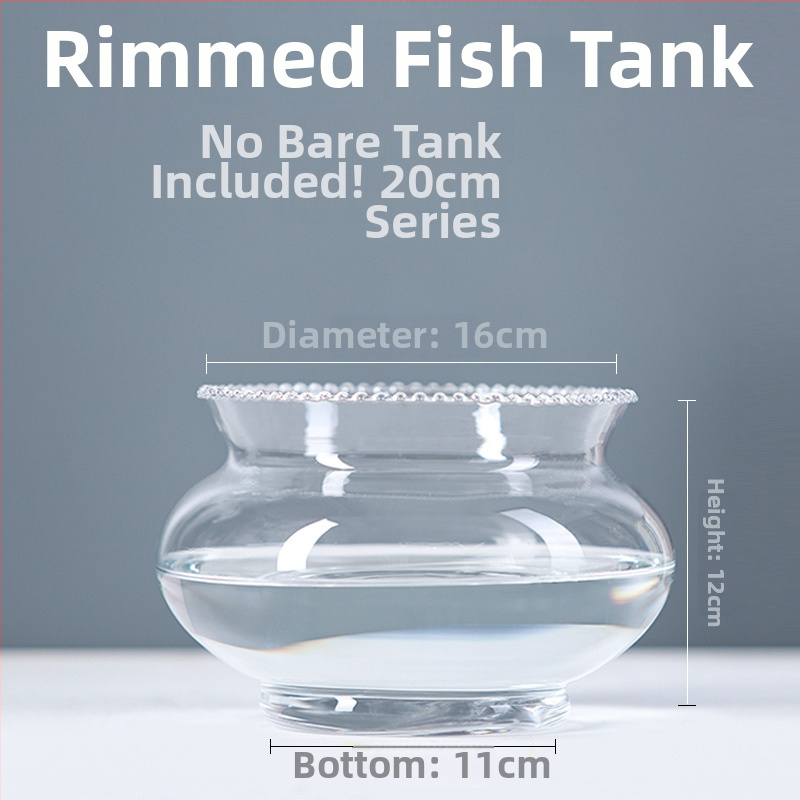 Üvegből készült kerek asztali akvárium aranyhalaknak hidroponikus növény-díszítéssel (Anyag: Üveg; Forma: Kör; Elhelyezés: Asztali; Funkció: Hidroponikus növény-díszítés)