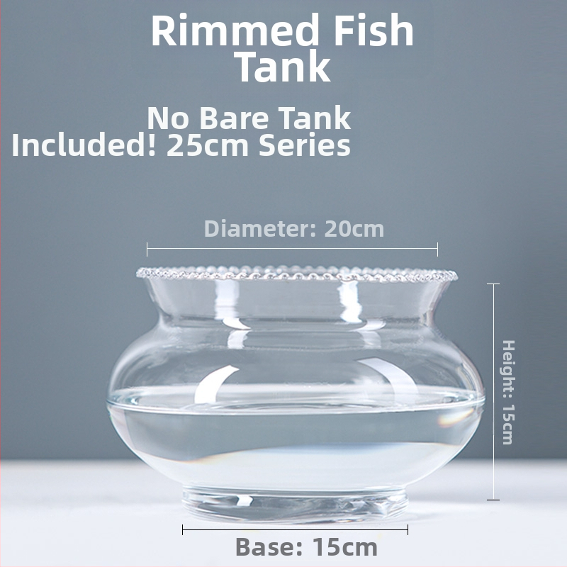 Üvegből készült kerek asztali akvárium aranyhalaknak hidroponikus növény-díszítéssel (Anyag: Üveg; Forma: Kör; Elhelyezés: Asztali; Funkció: Hidroponikus növény-díszítés)