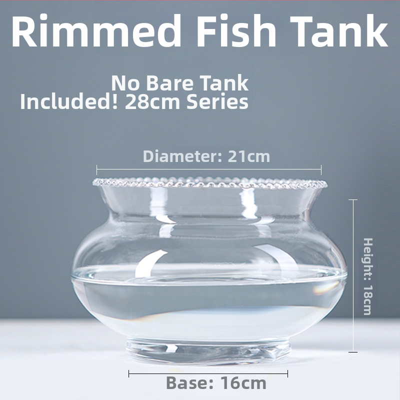 Üvegből készült kerek asztali akvárium aranyhalaknak hidroponikus növény-díszítéssel (Anyag: Üveg; Forma: Kör; Elhelyezés: Asztali; Funkció: Hidroponikus növény-díszítés)