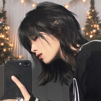 Férfi paróka, rövid haj, mullet stílus, uniszex, modell 203, hőálló szál