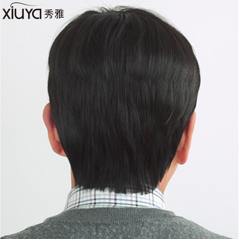 Muška perika, model D80, vlakno otporno na visoke temperature, mehanička obrada, Xiuya Wig