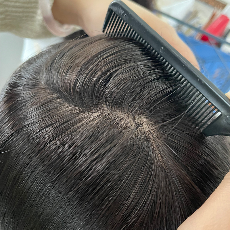 Sunshine JZ001 Muška perika – potpuno ručno tkana, prava ljudska kosa, model JZ001, podrijetlo Shandong