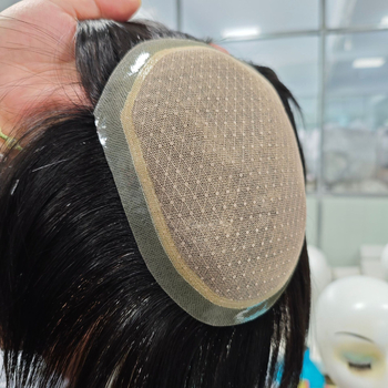 Férfi paróka valódi hajból, kézzel szőtt, rövid hosszúságú, festhető és permanens, csúszásmentes fejbőr alapja