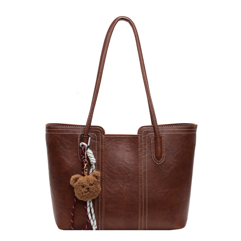 Női PU Tote táska, Winter 2024, Cipzáras zárás, Telefontartó zseb, Poliészter bélés