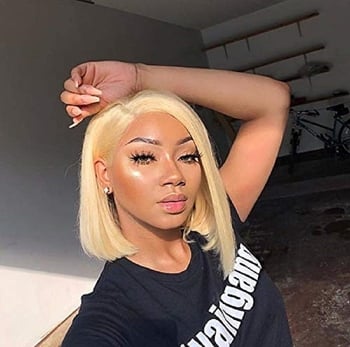 Egyenes paróka középső részével és bob fazonnal, hőálló rostok, nőknek, modell W-266, festhető, természetes megjelenés