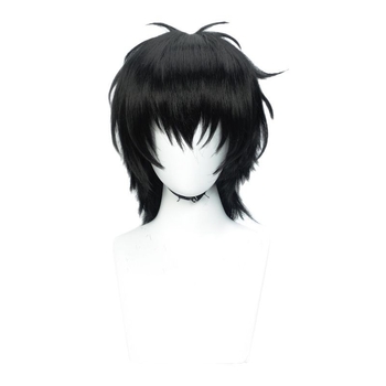 Gintama Hijikata Toushirō cosplay paróka, középtől hosszú, hőálló szálból, festhető és göndöríthető, anime cosplay stílus