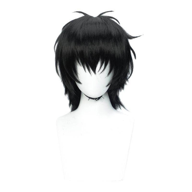 Gintama Hijikata Toushirō cosplay paróka, középtől hosszú, hőálló szálból, festhető és göndöríthető, anime cosplay stílus